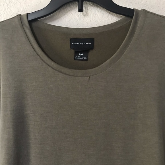 Club Monaco Olive Green Layered Dress Size Large - Picture 13 of 16